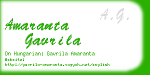 amaranta gavrila business card